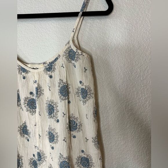 Pietsie Slip Floral Gauze Mini Boho Peasants Dress Size S Costal Beach - Picture 3 of 7